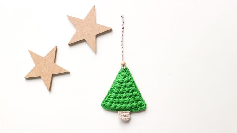 Bobble tree Christmas ornament- green