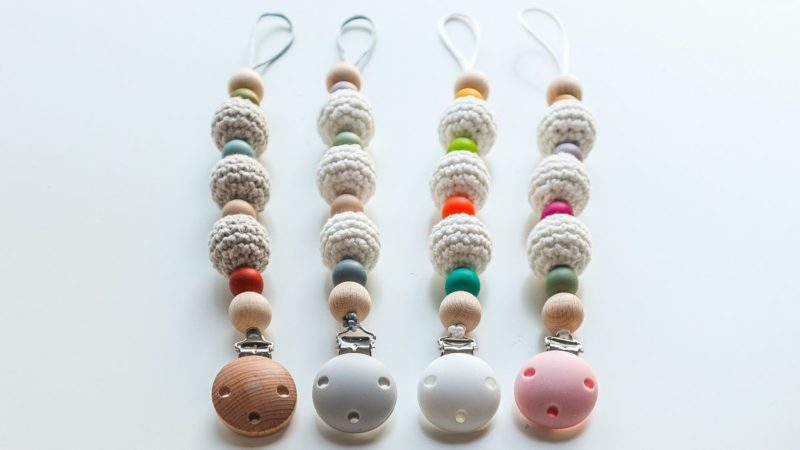 Pacifier clips - colours to choose from